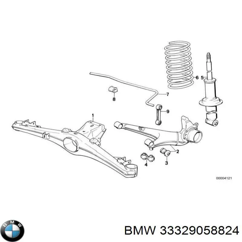 33329058824 BMW suspensión, brazo oscilante trasero inferior