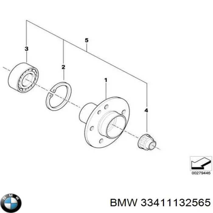 Comprar 33411132565 BMW Tuerca del cubo de rueda trasera