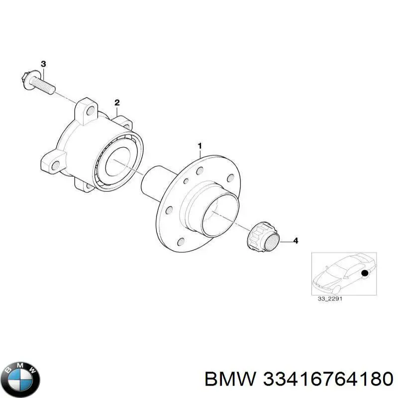 Cojinete de rueda 33416764180 BMW