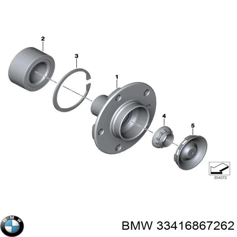 33416867262 BMW cubo de rueda trasero