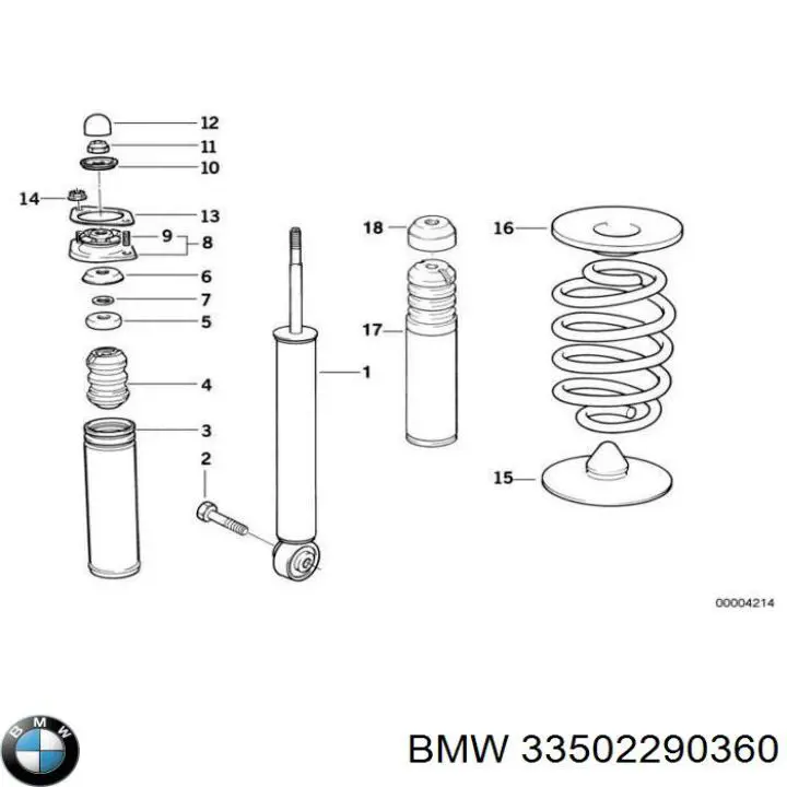 33502290360 BMW caperuza protectora/fuelle, amortiguador delantero