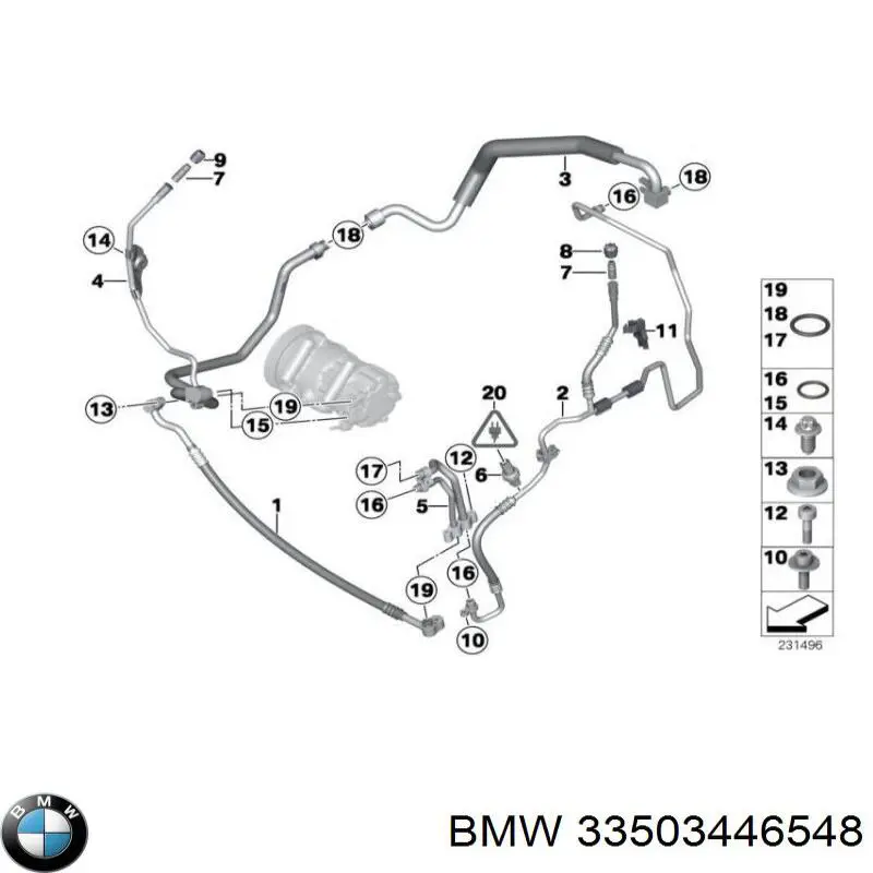 33503446548 BMW perno de fijación, brazo oscilante delantera, inferior