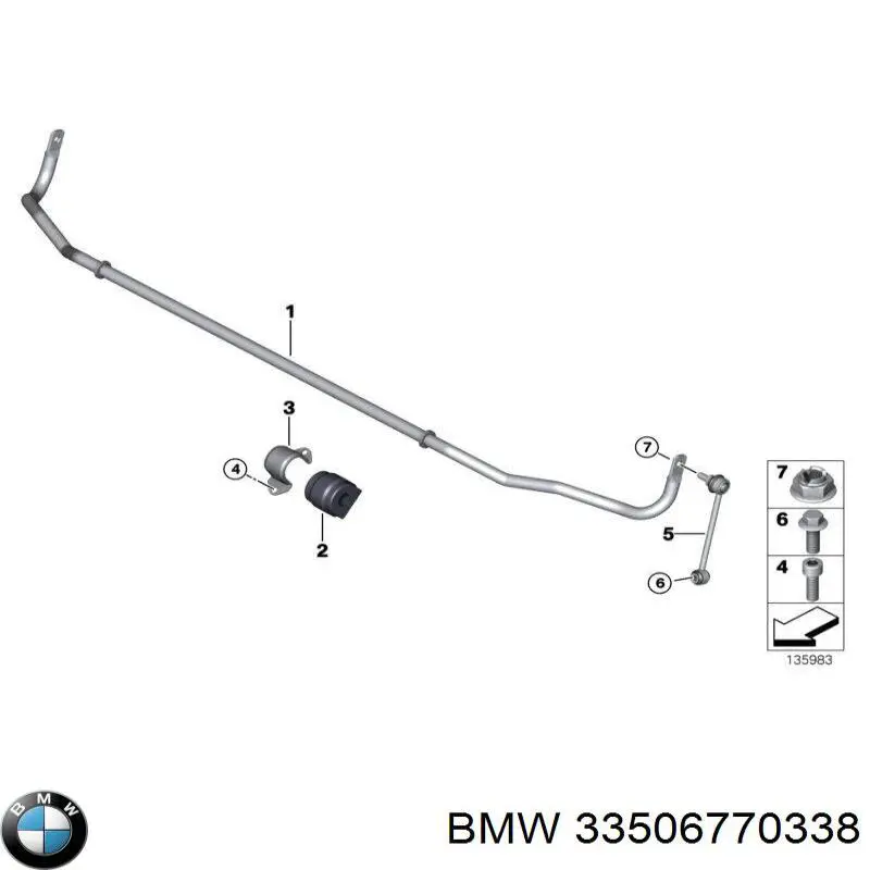 33506770338 BMW estabilizador trasero