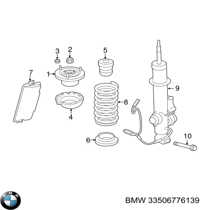 33506776139 BMW soporte amortiguador trasero