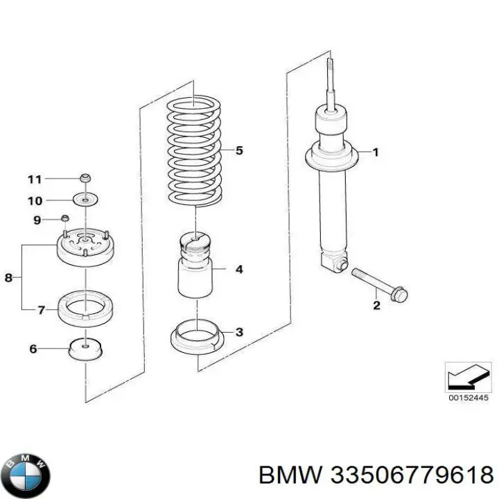 Comprar 33506779618 BMW Copela de amortiguador trasero