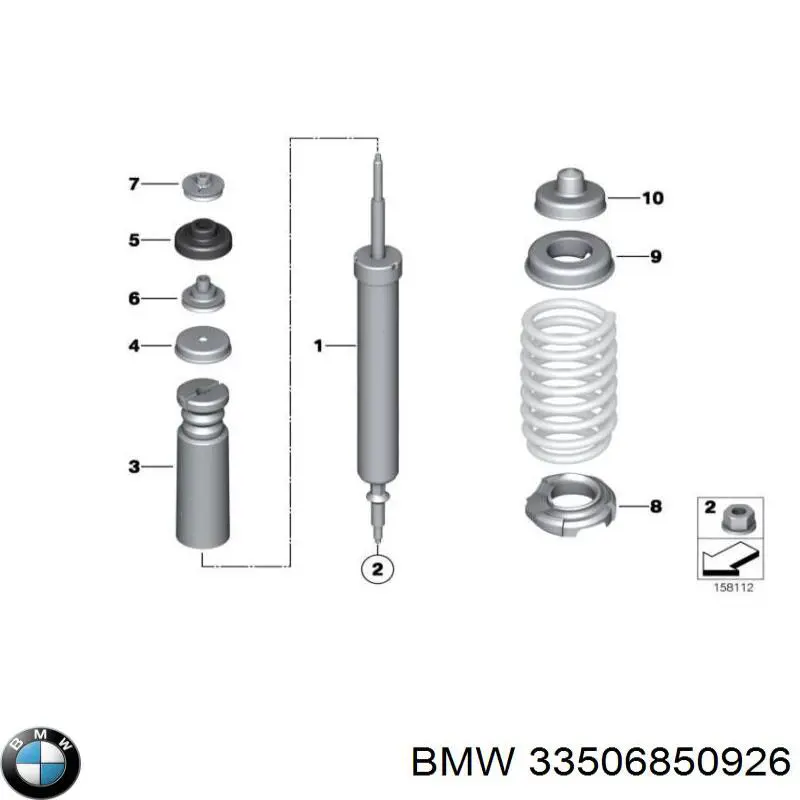 33506850926 BMW rodamiento del amortiguador trasero