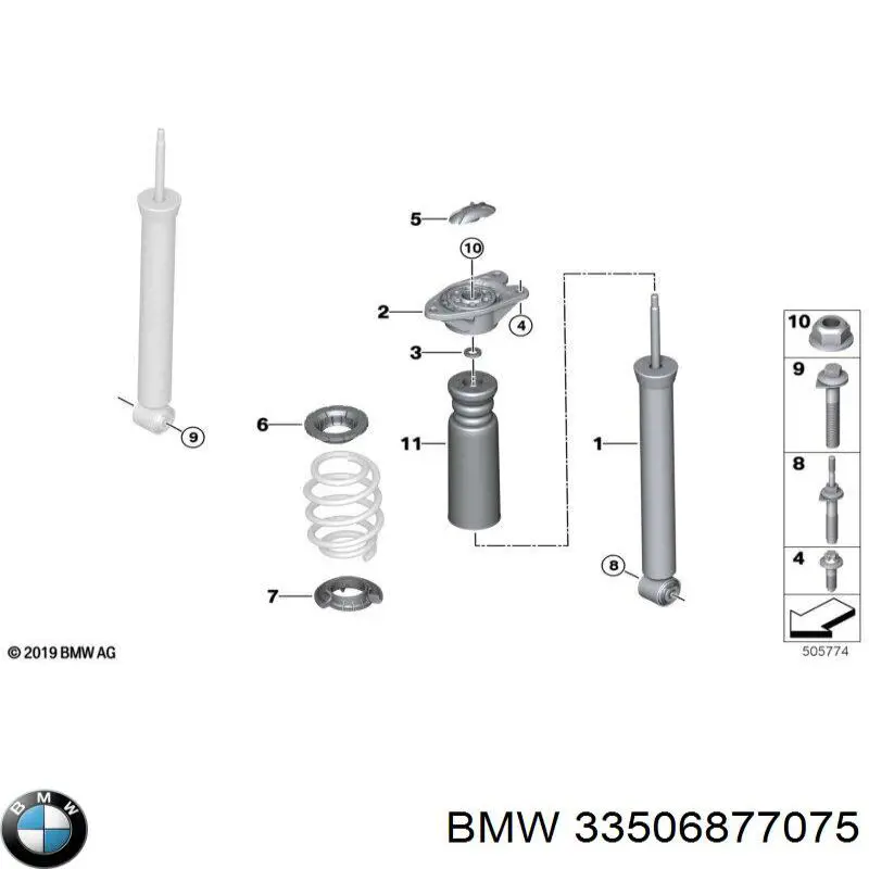 Amortiguadores posteriores para BMW 2 (F44)