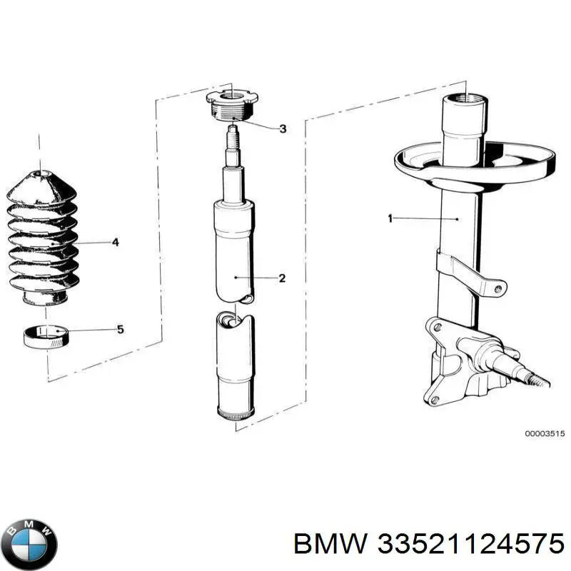 33521124575 BMW guardapolvo amortiguador trasero