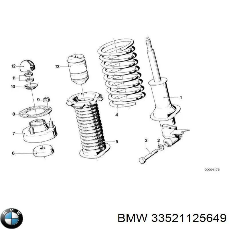 Manguito, Arandela de Vástago de amortiguador trasero para BMW 3 (E46)