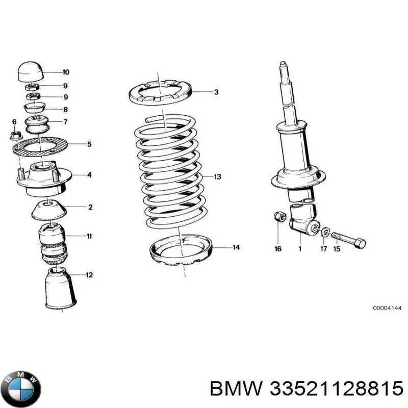 33521128815 BMW amortiguador trasero