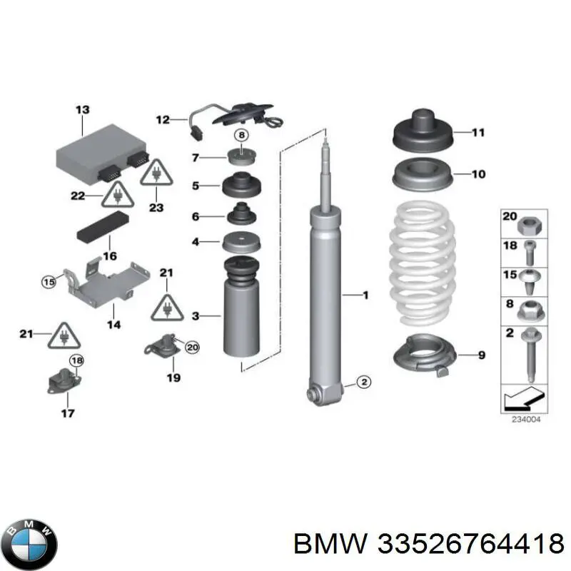 Cojinete columna de suspension BMW 33526764418
