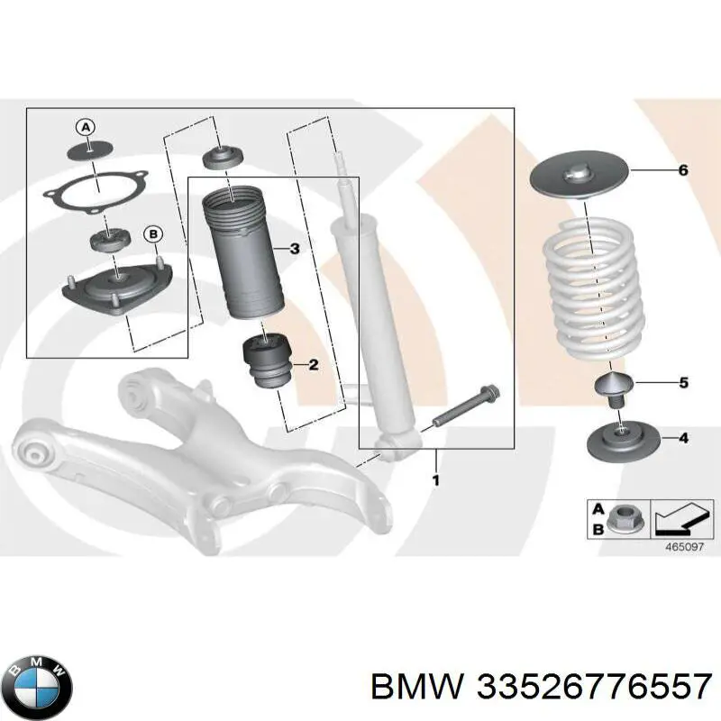 33526776557 BMW rodamiento del amortiguador trasero