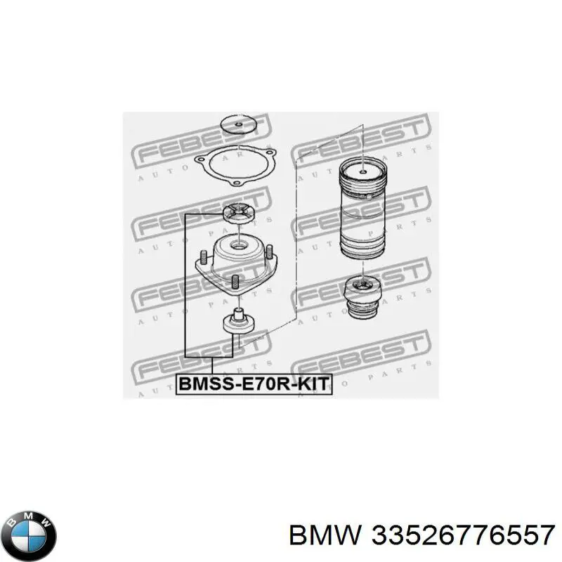 Comprar 33526776557 BMW Rodamiento de soporte del amortiguador trasero