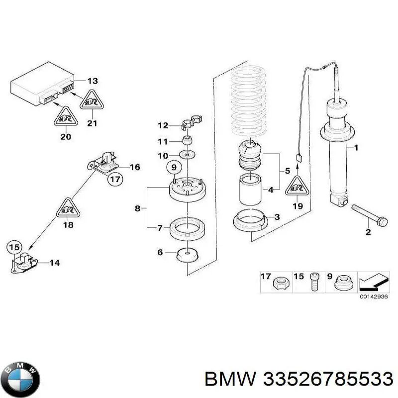 Amortiguador trasero BMW 33526785533 precio, desde 123,42 EUR