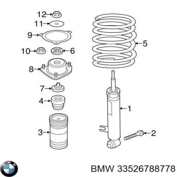 Comprar 33526773238 BMW Copela de amortiguador trasero