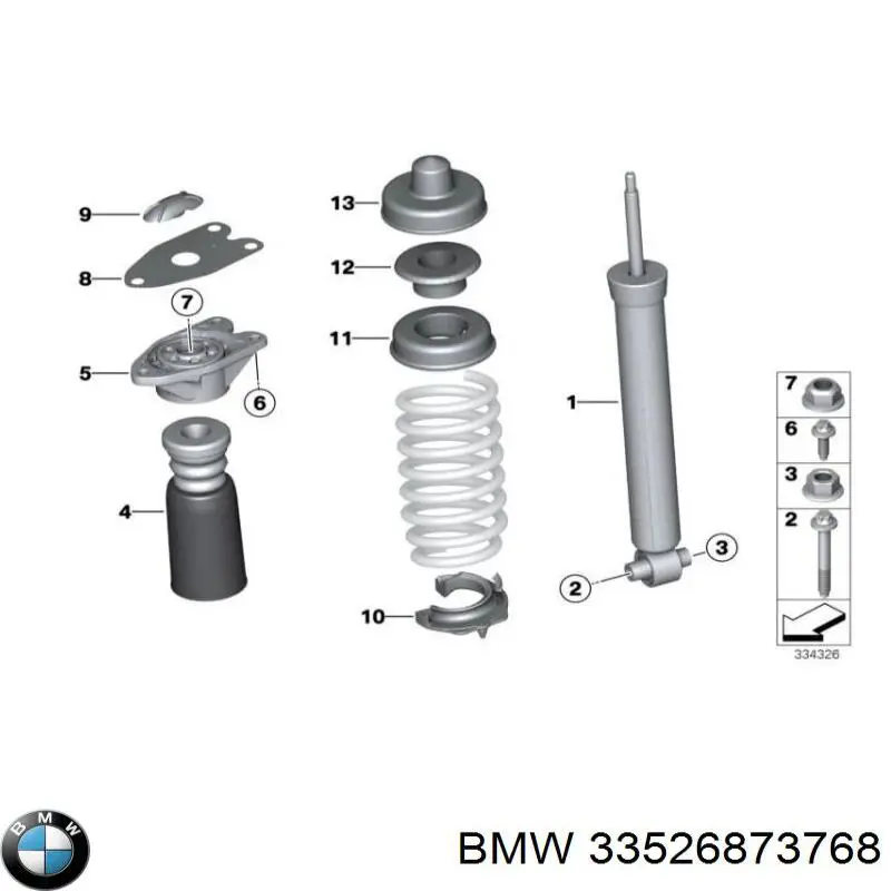 33526873768 BMW amortiguador trasero