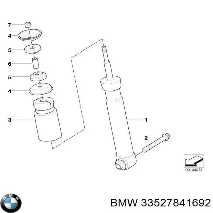 Amortiguador trasero BMW 33527841692 precio, desde 94,00 EUR