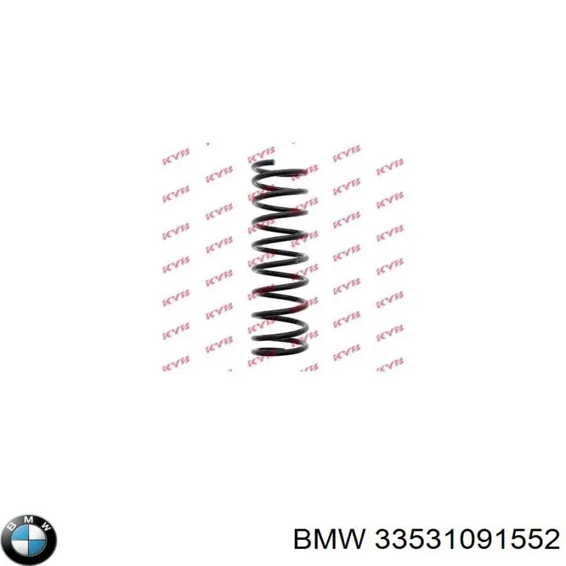 33531091552 BMW muelle de suspensión eje trasero