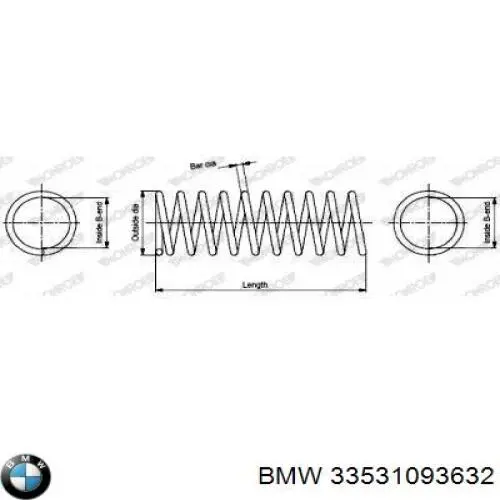 Comprar 33531093632 BMW Muelle de eje trasero