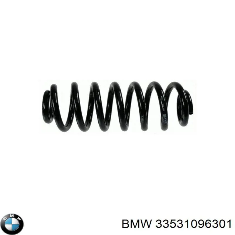 33531096301 BMW muelle de suspensión eje trasero