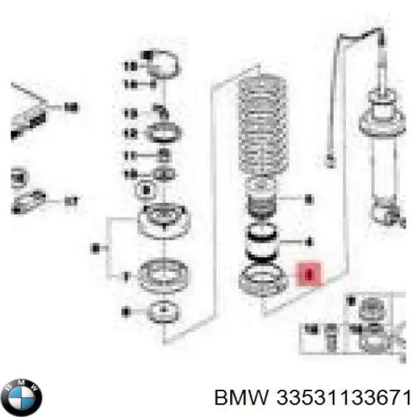 Aislador de resorte trasero inferior de goma BMW 33531133671 precio, desde 7,62 EUR