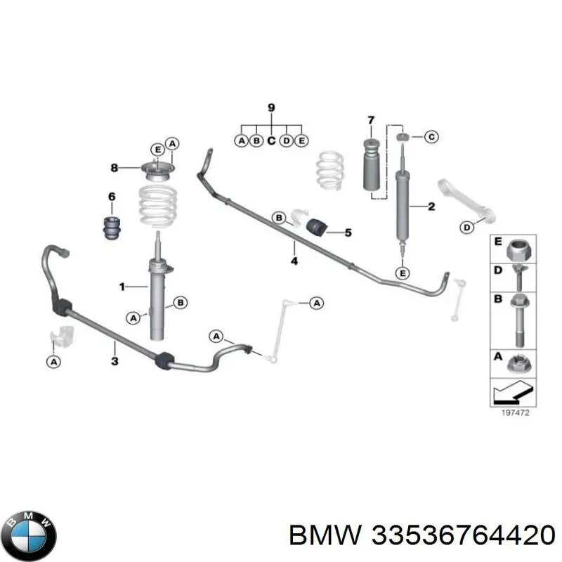 Aislador de resorte trasero inferior de goma BMW 33536764420 precio, desde 19,33 EUR