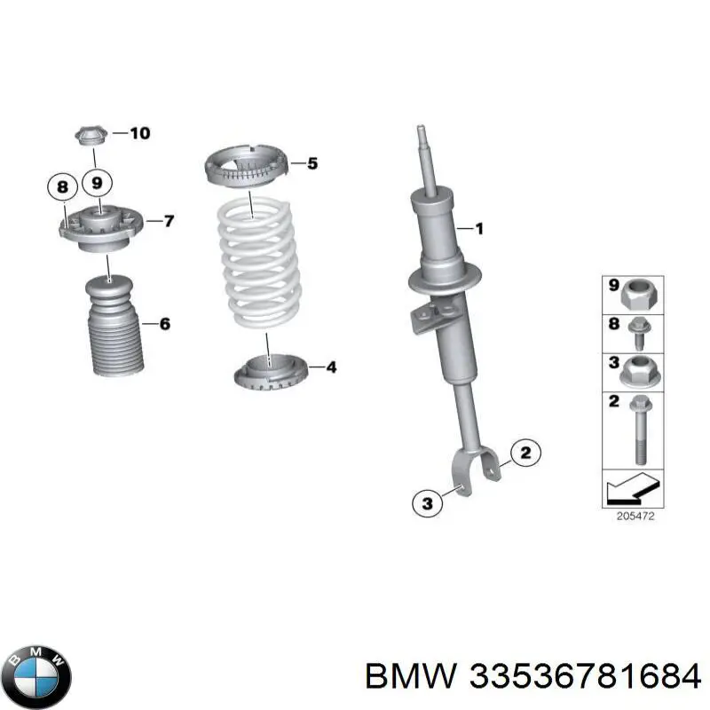 Tope de amortiguador delantero con guardapolvo BMW 33536781684 precio, desde 30,13 EUR