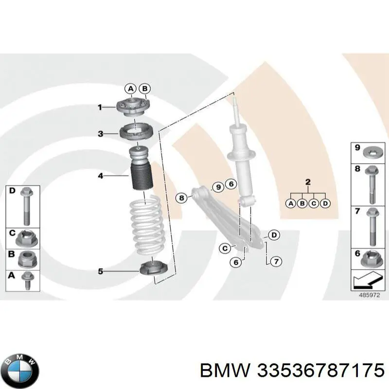 Almohadilla de tope suspensión & guardapolvos amortiguador BMW 33536787175 precio, desde 14,73 EUR