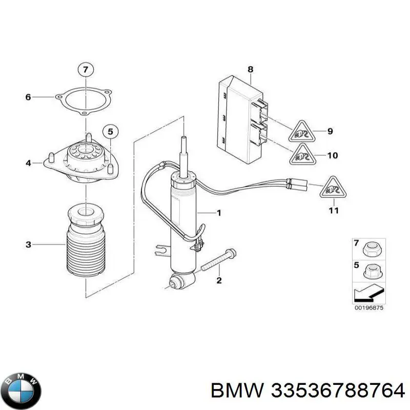 33536788764 BMW almohadilla de tope, suspensión trasera