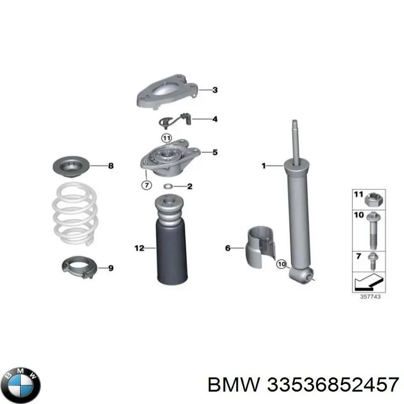 Almohadilla de tope suspensión & guardapolvos amortiguador BMW 33536852457 precio, desde 22,38 EUR