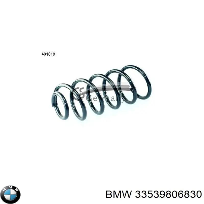 33539806830 BMW muelle de suspensión eje trasero