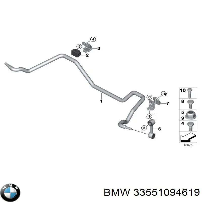 33551094619 BMW soporte de barra estabilizadora trasera