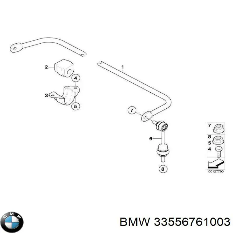 Buje de barra estabilizadora trasera BMW 33556761003 precio, desde 5,12 EUR