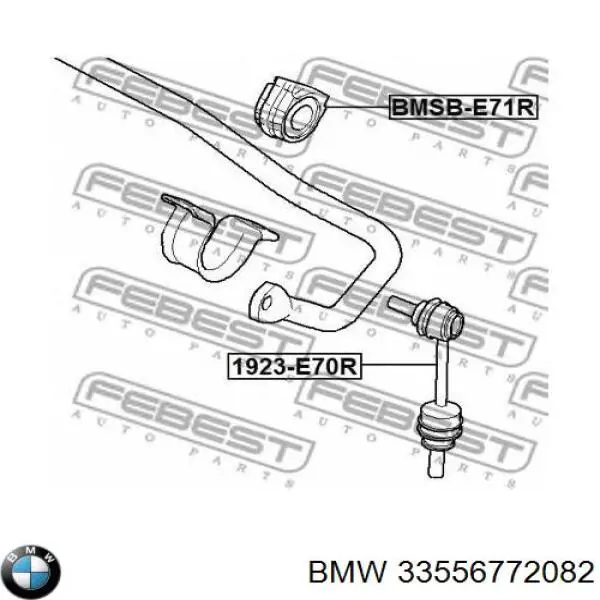 33556772082 BMW casquillo de barra estabilizadora trasera
