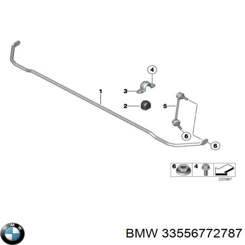 33556772787 BMW Estabilizador trasero
