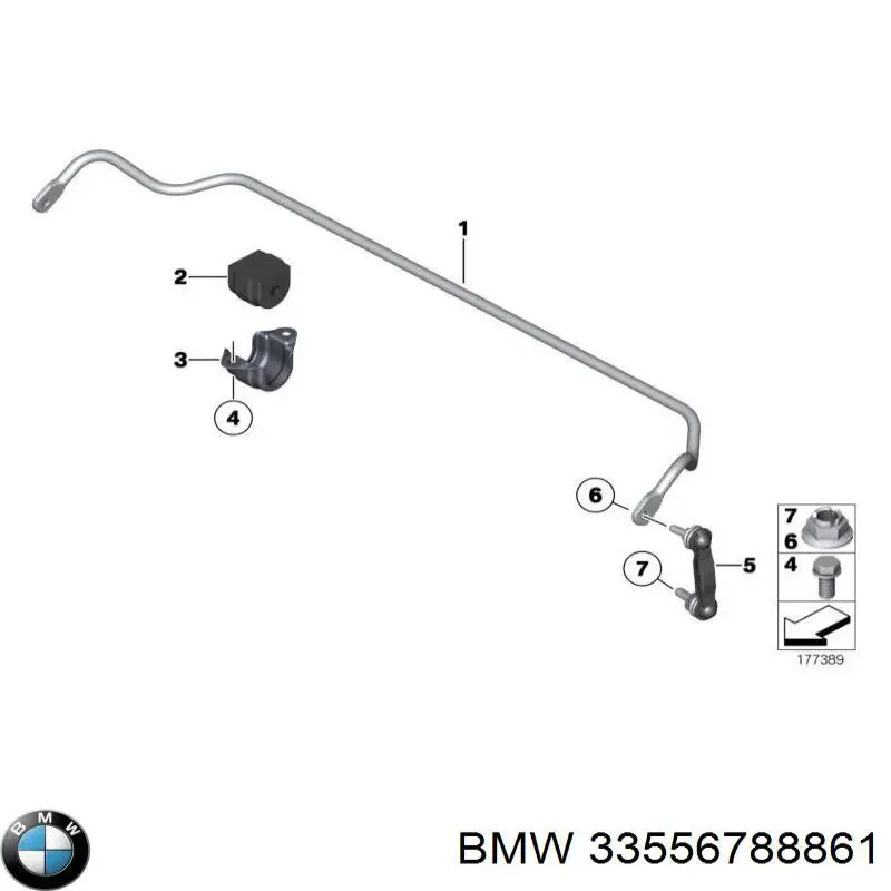 33556788861 BMW Buje de barra estabilizadora trasera