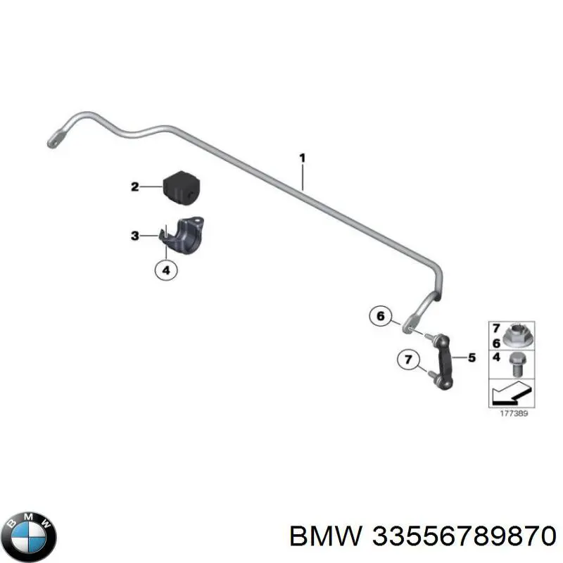 Barra estabilizadora de la suspensión trasero BMW 33556789870 precio, desde 81,31 EUR