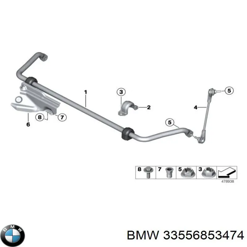 33556853474 BMW estabilizador trasero