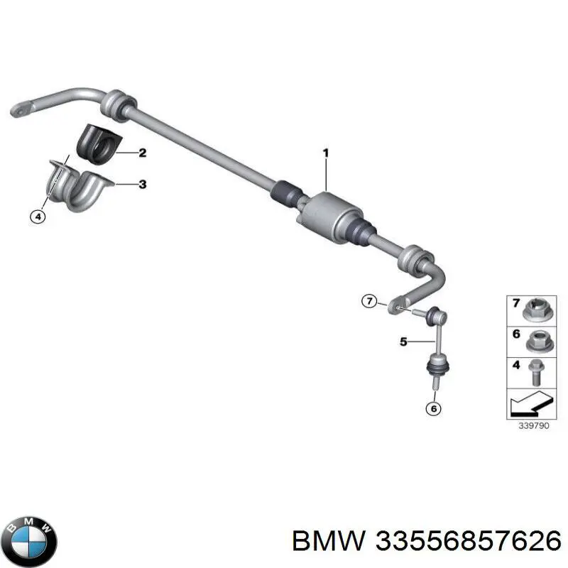 Soporte estabilizador BMW 33556857626 precio, desde 16,79 EUR