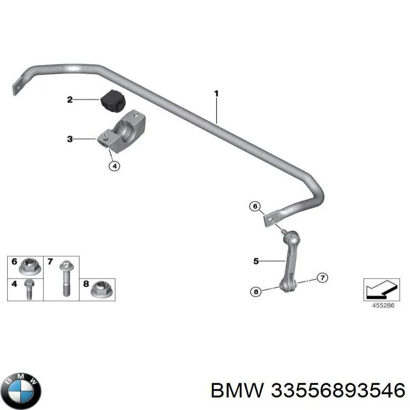 Estabilizador trasero para BMW X5  G05, F95