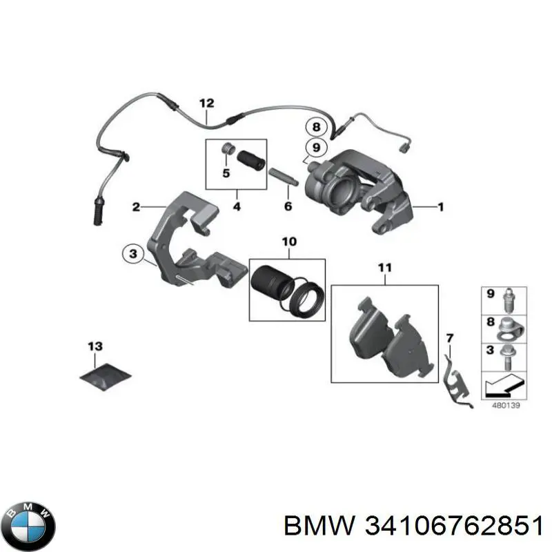 34106762851 BMW chapa protectora contra salpicaduras, disco de freno delantero izquierdo