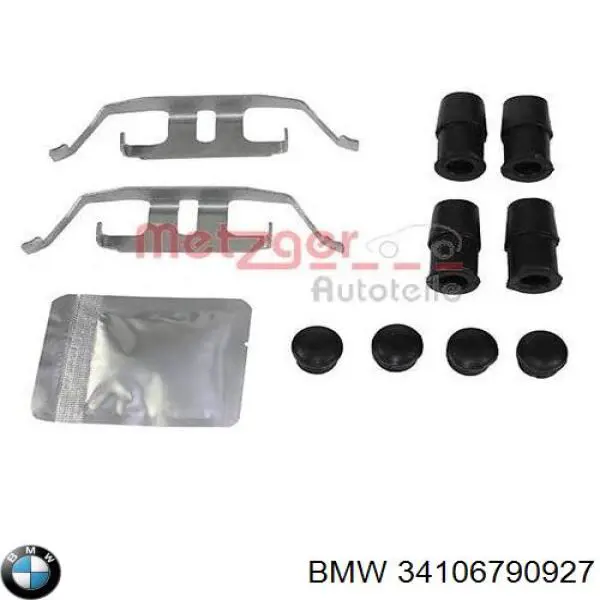 34106790927 BMW conjunto de muelles almohadilla discos delanteros