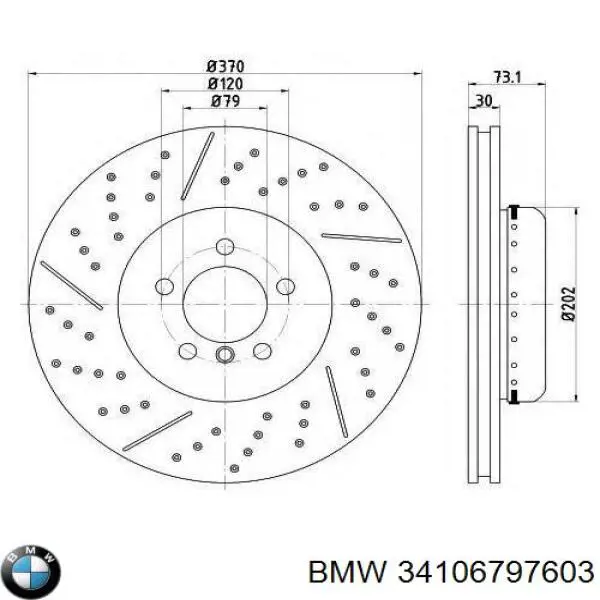 Comprar 34106797603 BMW Freno de disco delantero