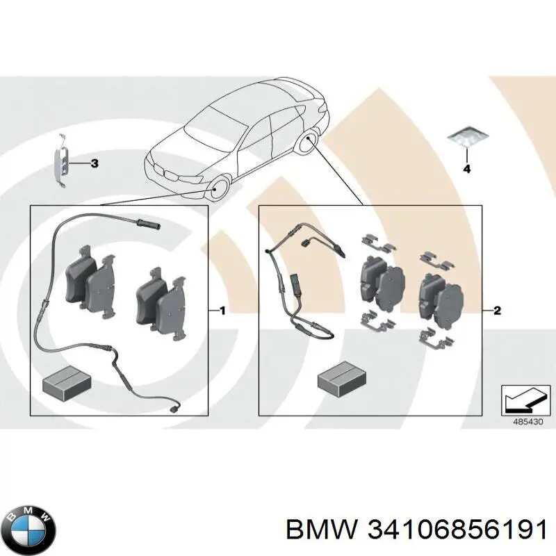 Pastillas de freno 34106856191 BMW