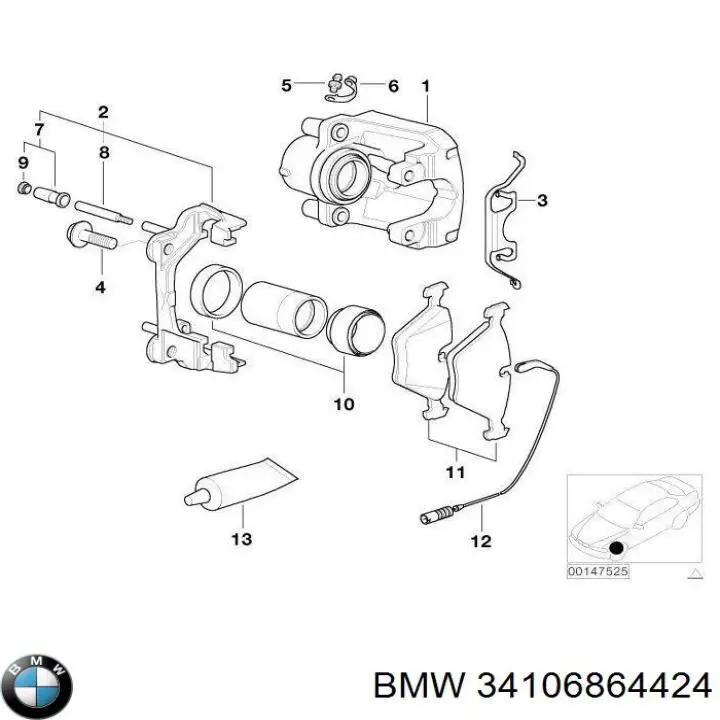 34106864424 BMW tornillo de culata