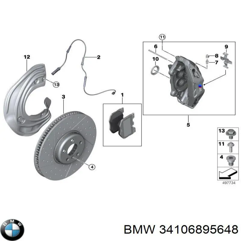 Comprar 34106895648 BMW Freno de disco delantero