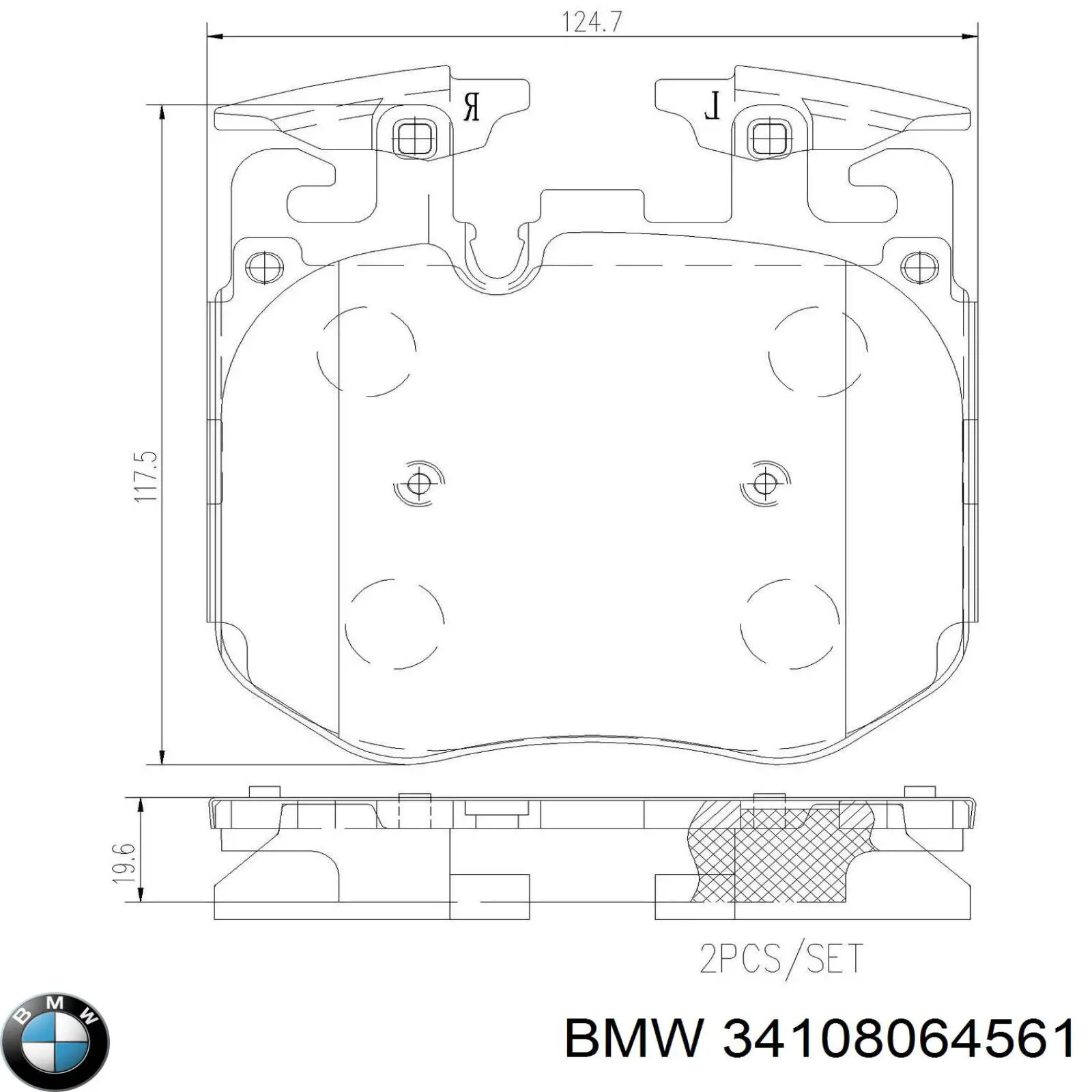 34108064561 BMW Pastillas delanteras