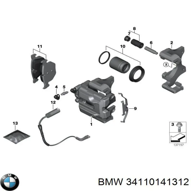 34110141312 BMW juego de reparación, cilindro de freno principal