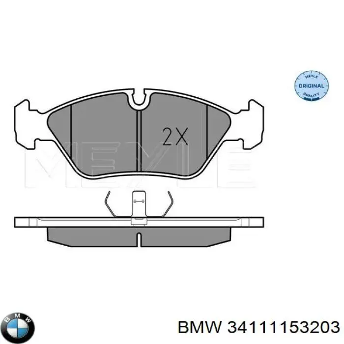 3411 1 153 203 BMW pastillas de freno delanteras