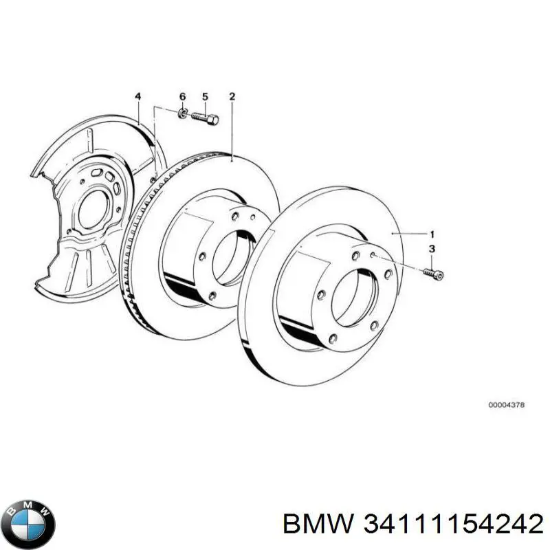 34111154242 BMW chapa protectora contra salpicaduras, disco de freno delantero derecho
